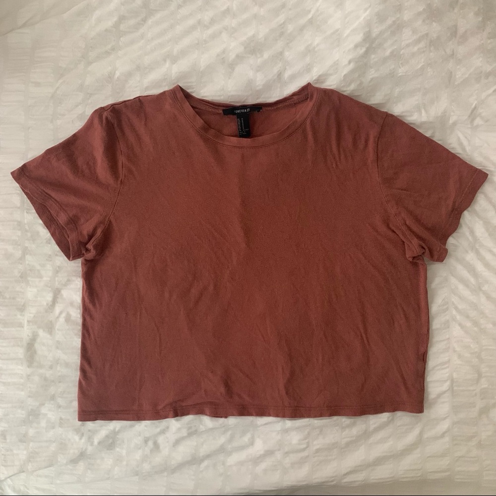 Dusty Rose Open Back Crop-Top